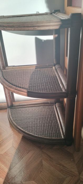 Półka narożnik ratanowy