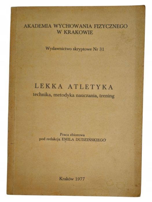 Lekka atletyka technika metodyka nauczania trening red. Dudziński
