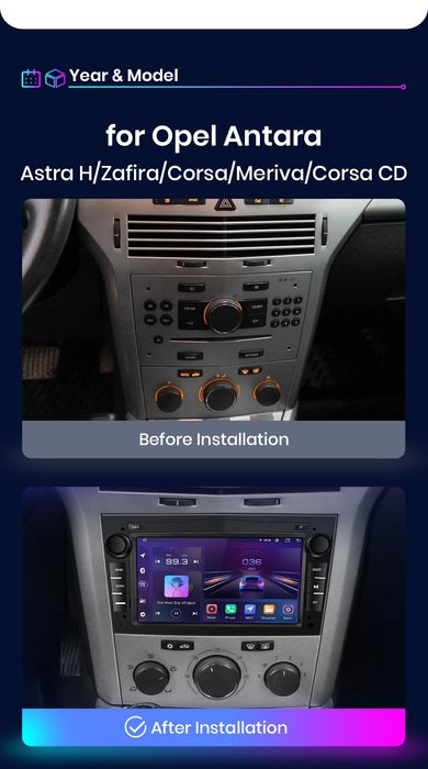 Rádio Android Opel Astra Corsa CD Zafira Vivaro Carplay GPS wifi 2/32G