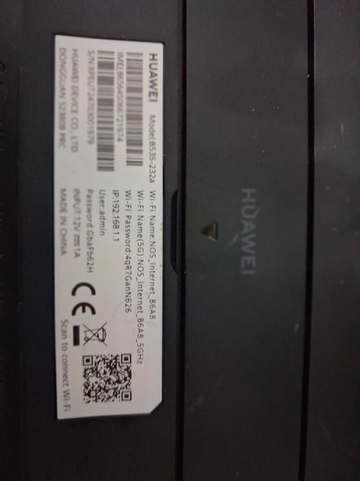 Router Huawei 535- 232a (NOS) 4G+ WiFi 802.11 a/b/g/n/AC (2.4 e 5Ghz)64752099020674121