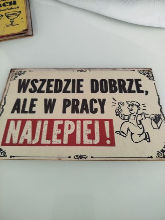 Tabliczki drewniane retro