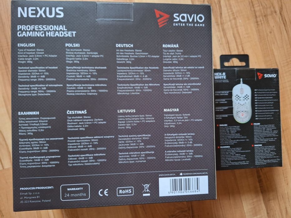 SAVIO NEXUS Słuchawki +mysz gambing