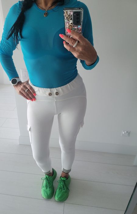 Spodnie dres joggery paski Kieszenie gumka