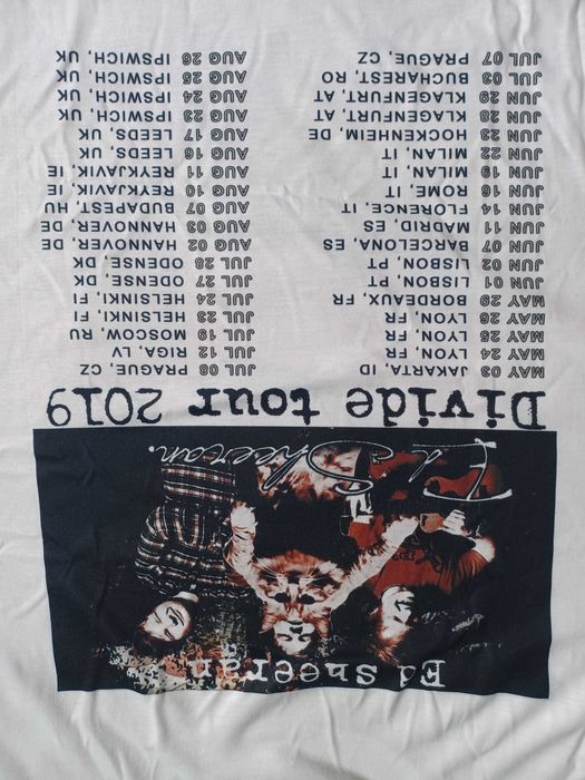 Ed Sheeran Divide Tour 2019 Koszulka T-shirt XXL 2XL Nowa Unikat !