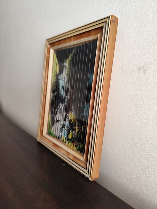 Obrazek Matki Boskiej Częstochowskiej 3D z lat PRL-u  religijny obraz