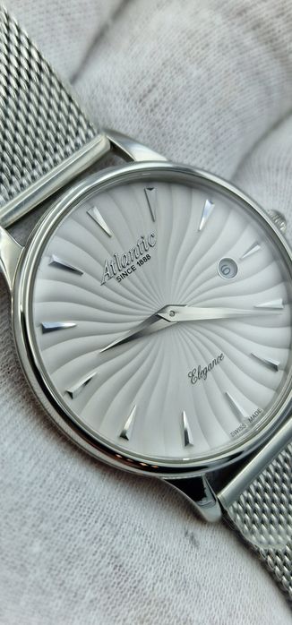 Atlantic Elegance  - szafir, bransoleta mesh - Swiss Made