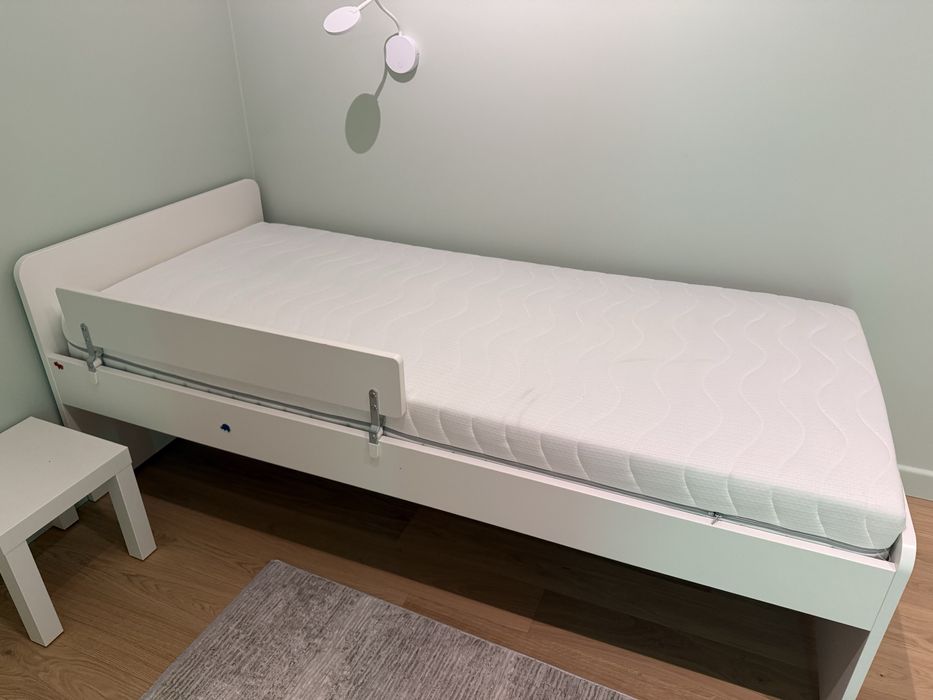 Łóżko Ikea SLÄKT + materac + stolarz