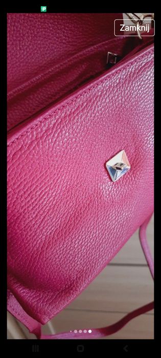 Cudna nowa torebka Skora naturalna fuksja