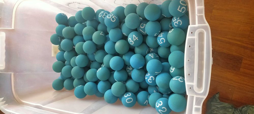 + de 250 bolas numeradas