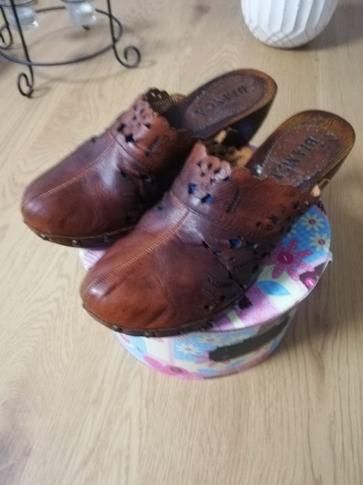 Socas madeira cabedal bianca 38