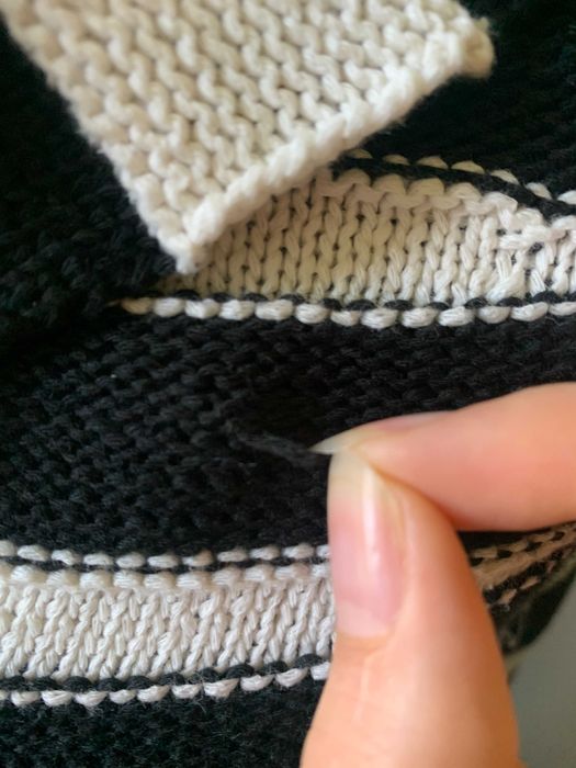 sweter w paski M/L boho rękaw 3/4