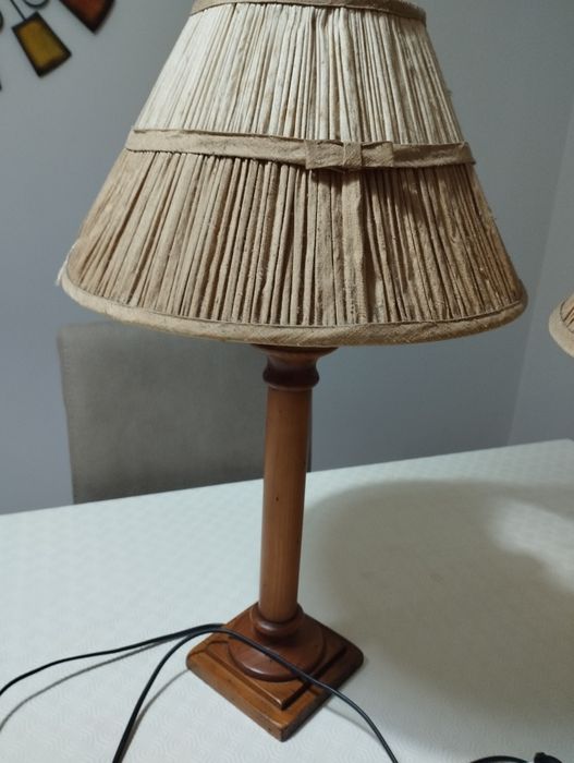 Candeeiros com abajur em tecido