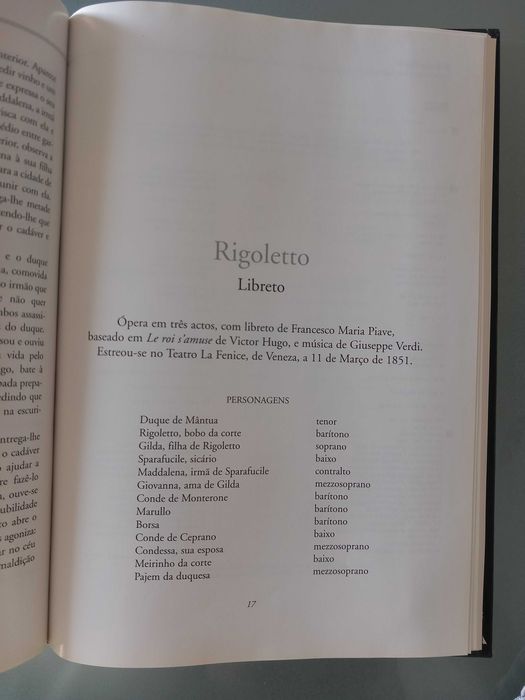 Rigoletto de Verdi (cds e historia)