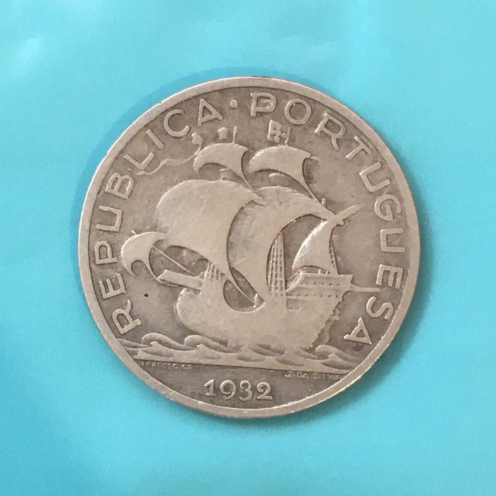 5 ESCUDOS 1932 - PRATA - ESCASSA