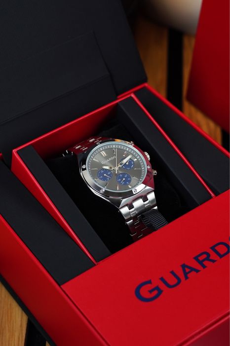 Чоловічий годинник GUARDO 012781-5 | Японський механізм Miyota | Сталь
