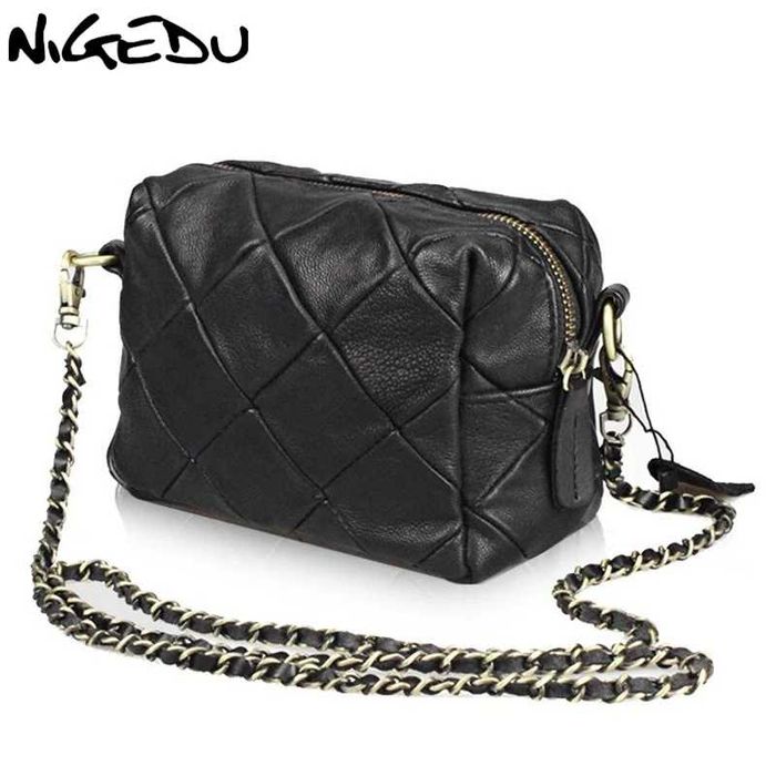 Шикарна Стьобана Міні-Сумка Кросбоді з натуральної овчини Luggage Fact