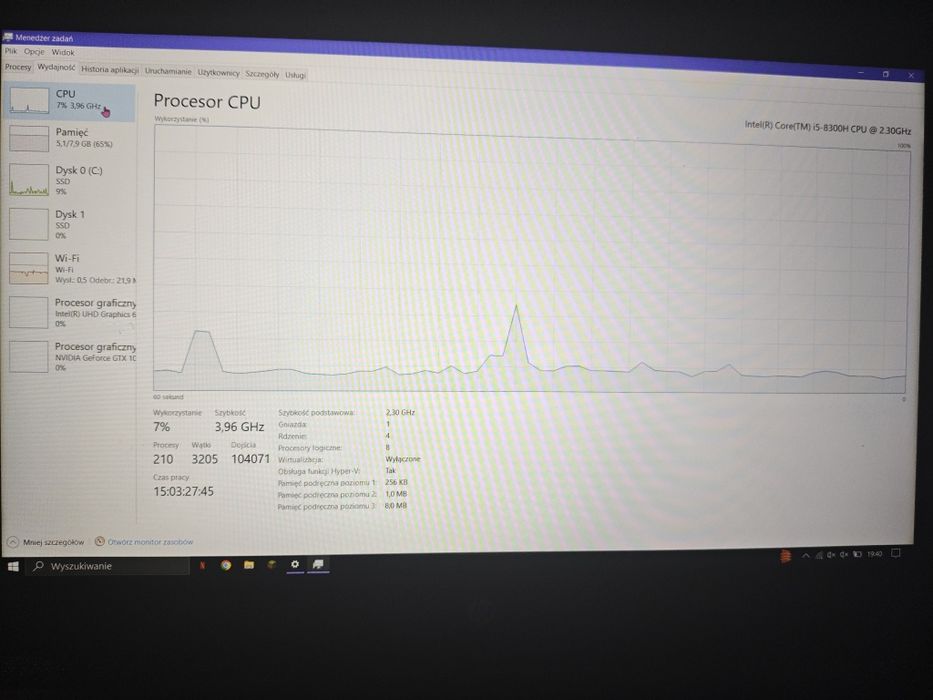 HP Pavilion Gaming i5 / GTX 1050 / SSD 500GB + podkładka chłodząca