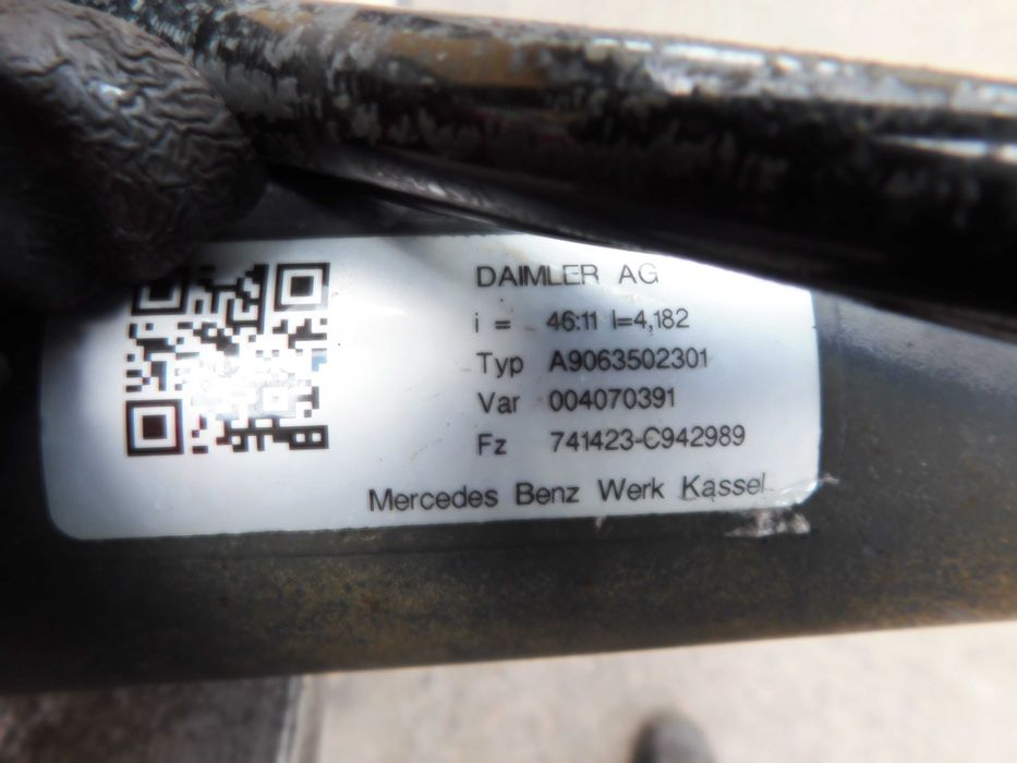 Dyferencjał dyfer most TYŁ Mercedes Sprinter 906 46:11 A9063502301 ORYGINAŁ