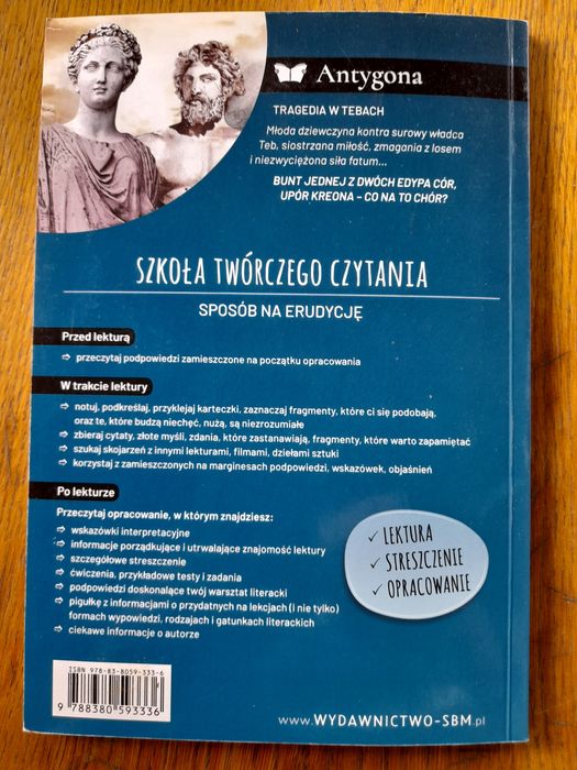 ,,Antygona" Sofokles - lektura z opracowaniem