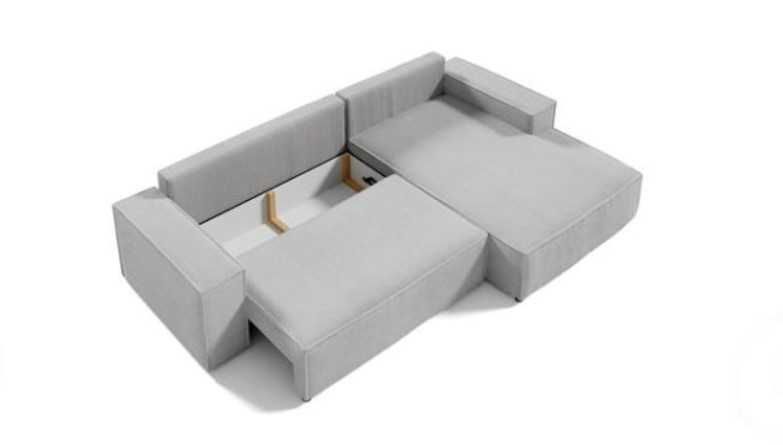 Narożnik rozkładany COBO 294cm sztruks sprężyna falista funkcja spania