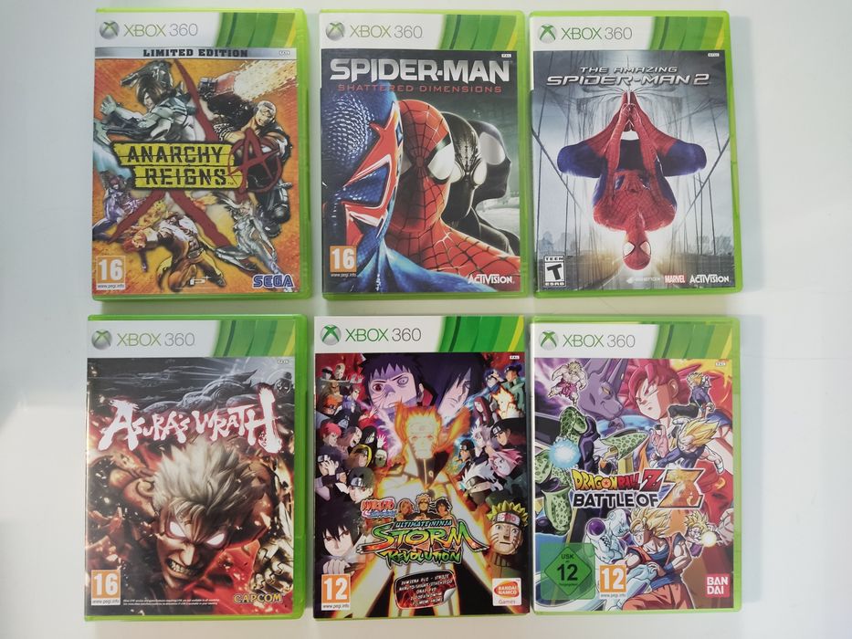 Xbox 360 Asura, Spider-Man,Naruto, DragonBall, Castlevania, itd
