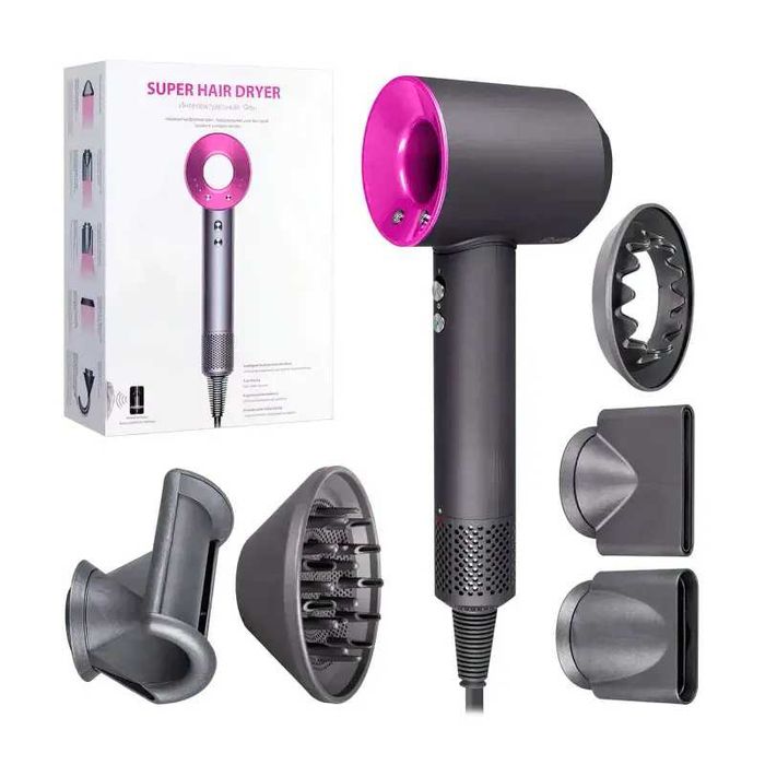 Фен для волос Super Hair Dryer, 1600 Вт, с магнитными насадками