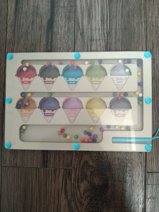 Tablica magnetyczna labirynt kulki sorter montessori dla dzieci gra zabawa