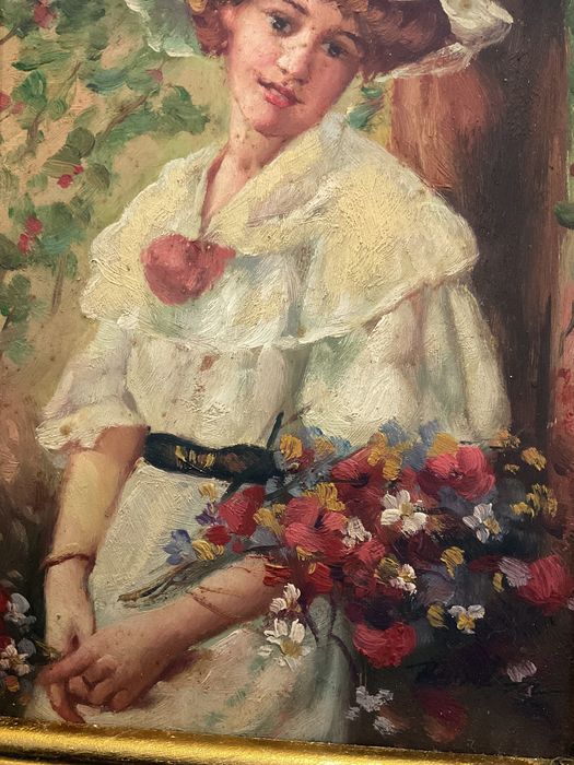 Pintura oleo on board assinada 20x25 cm