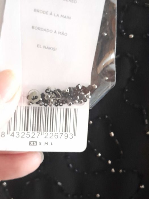 Vestido preto curto senhora, XS