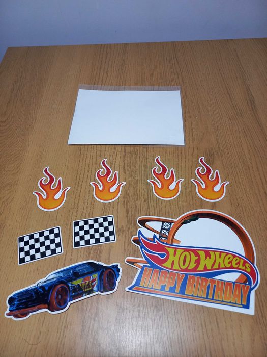 Hot Wheels Zestaw do ozdoby tortu