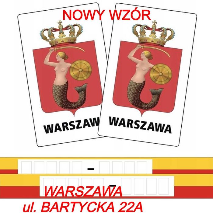 Naklejki Paski Taxi Nowy WZÓR Warszawa