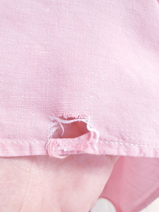 Różowa lniana koszula męska  Jasper Conran L XL