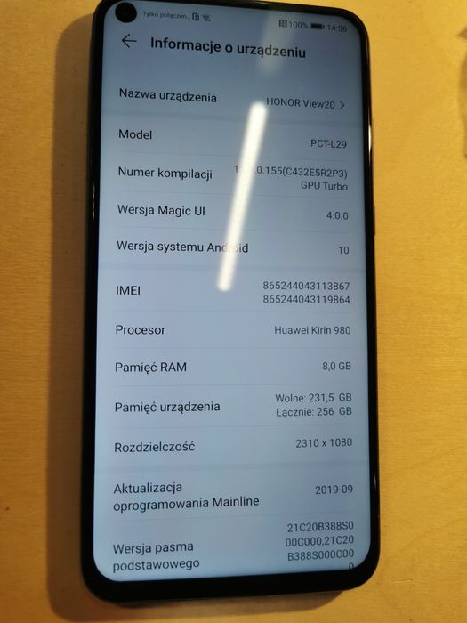 Honor View 20 8/256 Gb Ładny