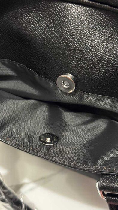 Елегантна чоловіча сумка портфель для документів та ноутбука (Чорна)