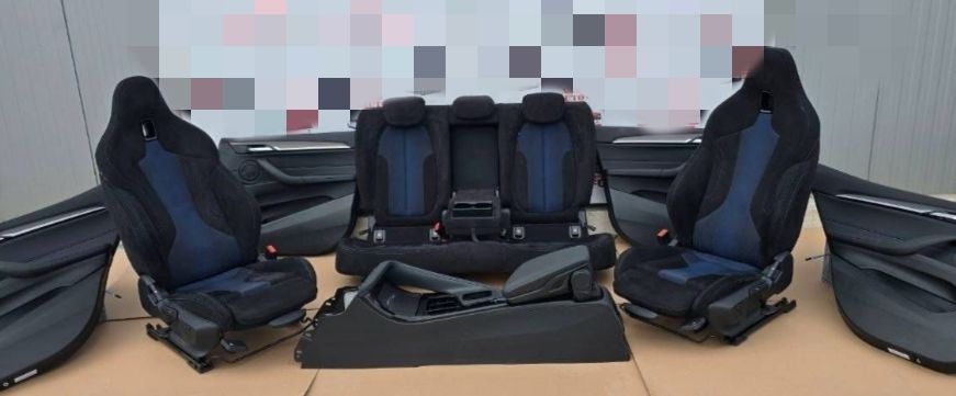 Kompletne wnętrze środek fotele X2 f39 M pakiet Kubełki Alkantara