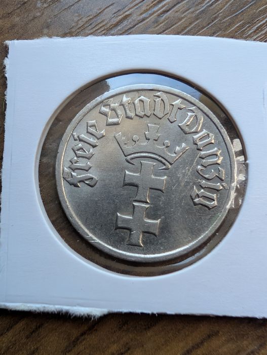 Moneta 1/2 Guldena 1932 – Wolne Miasto Gdańsk (Stan 2+)