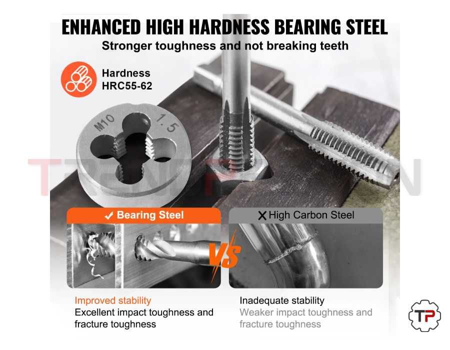 Kit 60pcs de Machos e Cassonetes / Tarraxas p/ abrir Roscas