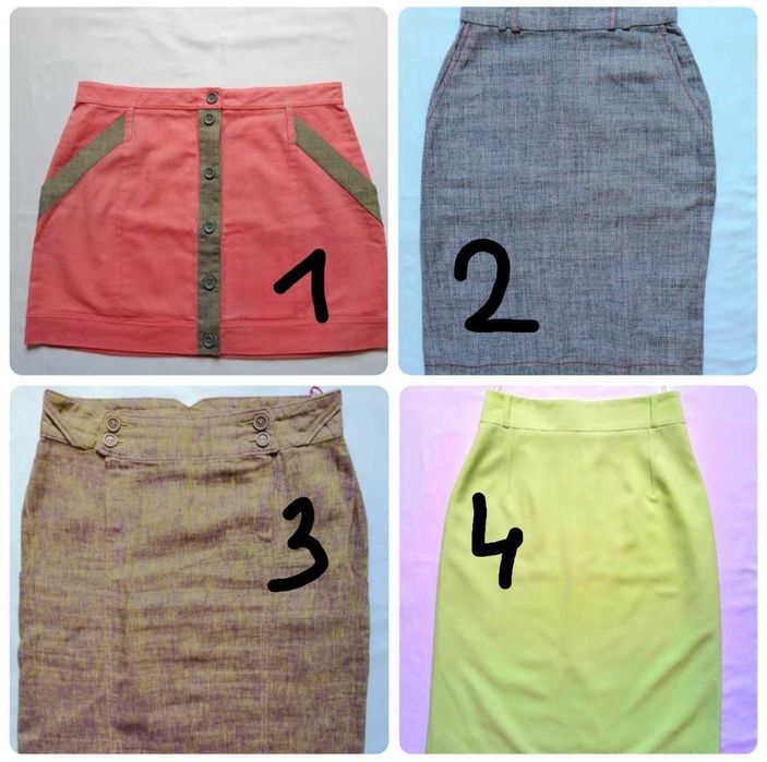 Спідниця жіноча (льон, котон+еластан, поліестер)