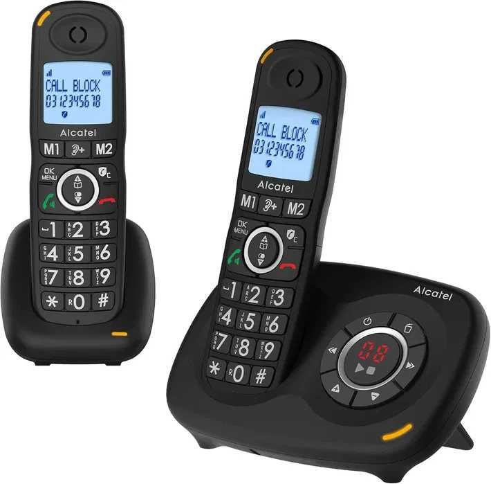 Alcatel XL595 B Voice Duo, telefon bezprzewodowy z 2 słuchawkami