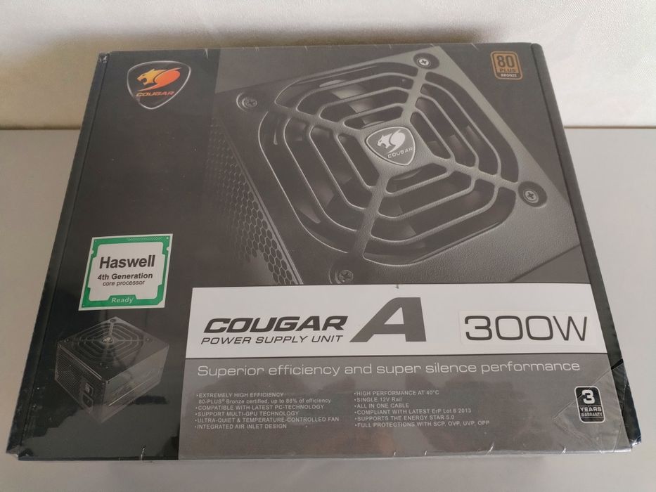 NEW блок живлення COUGAR A300 NSMP,FAN 120мм,2х4 pin CPU, 4x SATA) 80 PLUS Bronze