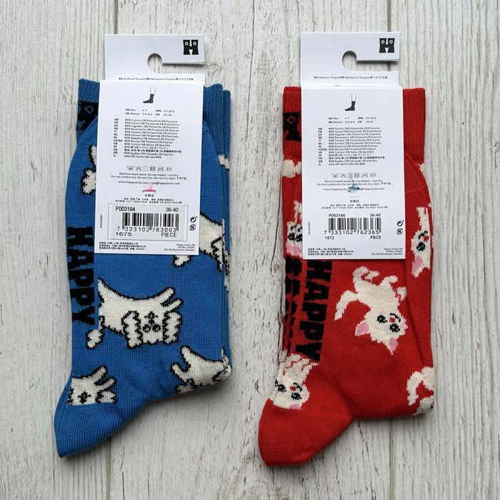 Zestaw skarpet Happy Socks Cloudy Dog Kitten 36-40 crew socks uniseks