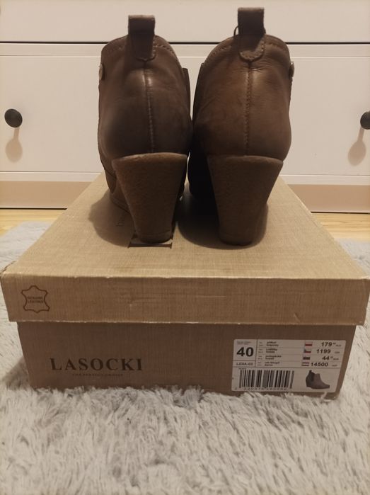 Buty skórzane Lasocki wiosenne r.40