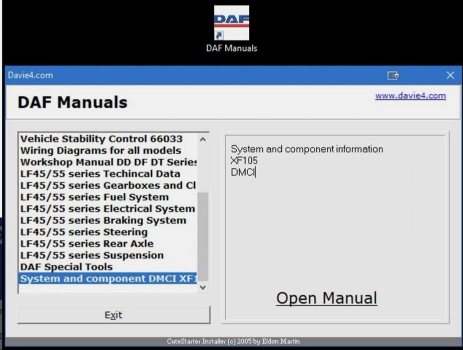 DAF XF105 LF45 LF55 Workshop Manuals Wiring Diagrams Technical Info
