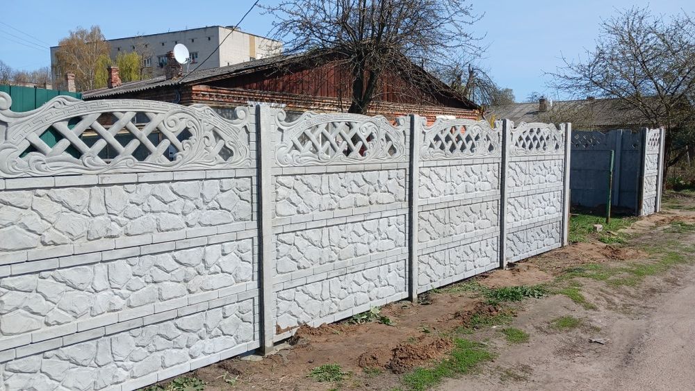 БЕТОННИЙ ПАРКАН (дешева огорожа,забор)