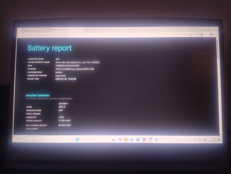 MSI Thin RTX 3050 i5 16GB RAM 512GB SSD 144Hz GAMINGOWY