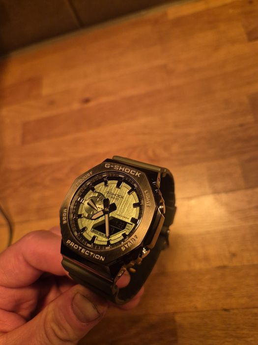 Casio G-Shock GM-2100  stalowa koperta„CasiOak metal” | Zielony