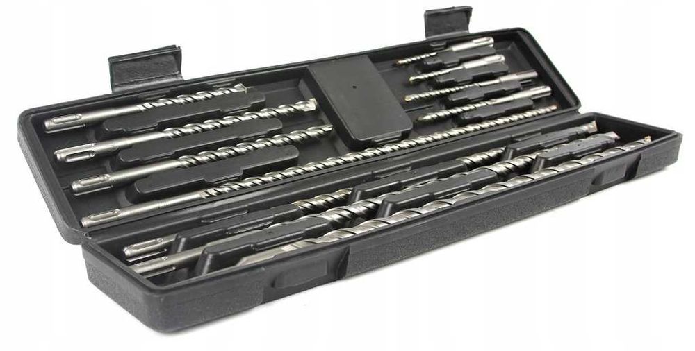 WIERTŁA DO BETONU SDS PLUS Wiertło Zestaw 11 szt Komplet Walizka