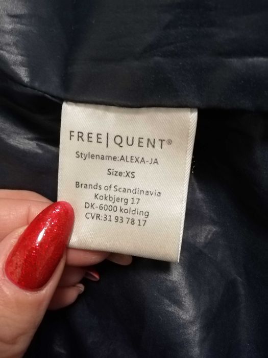 parka puchowa FREE/QUENT xs s 34 36 Alexa-Ja granat