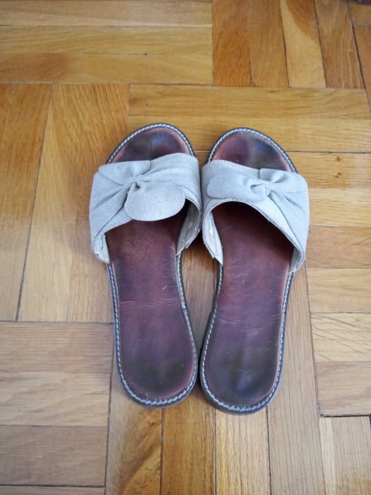 Buty klapki zamszowe skóra Tamaris rozmiar 38