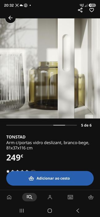 Armário Tonstad ikea na caixa